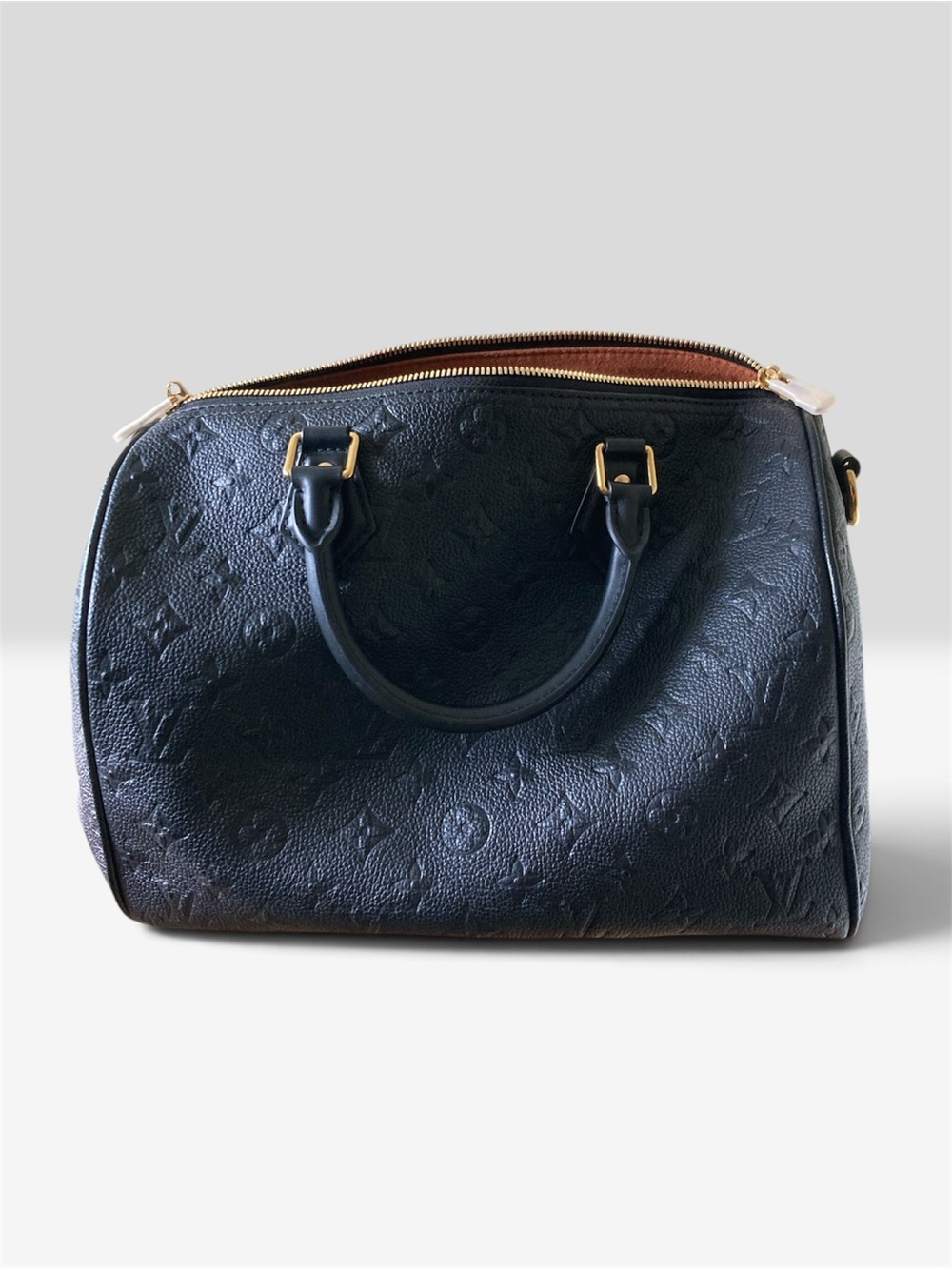Black logo soft speedy monogram bag - Picture 10 of 16
